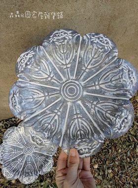 复古做旧花朵托盘园艺家居装饰