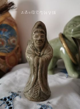 日本古董民国风老物件观音佛像