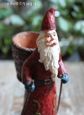 样品美式乡村风圣诞老人家居装饰