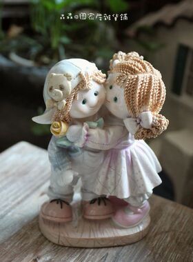 样品美式乡村风古董儿童节摆件