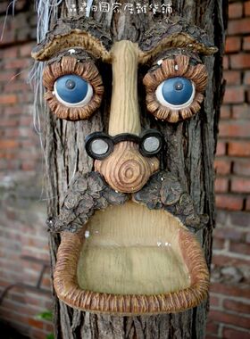 美式乡村风人脸复古做旧家居装饰