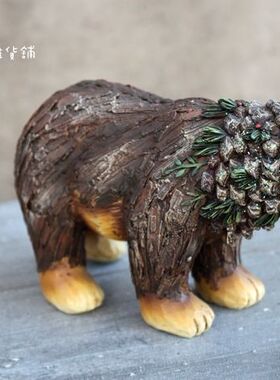 树脂根雕做旧欧式风别墅家居装饰