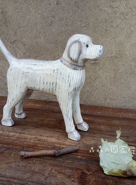 美式乡村风雕刻世界名犬家居装饰