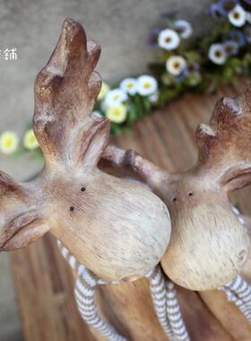 麋鹿雕刻别墅酒吧会所装饰摆件