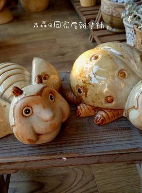 样品陶瓷复古鬼脸摆件家居装饰