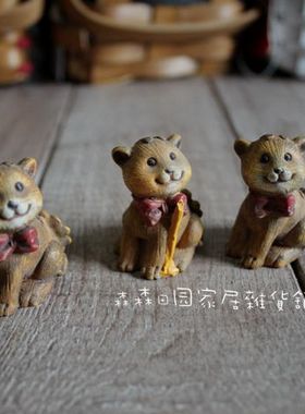 树脂小猫咪古董儿童房欧美工艺品