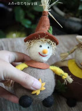 美式乡村风毛毡复古儿童房装饰品