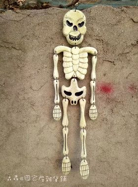 美式乡村风复古做旧骷髅家居装饰