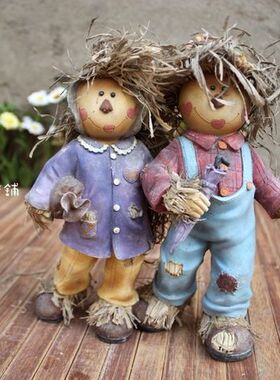 复活节美式乡村风工艺品古董娃娃