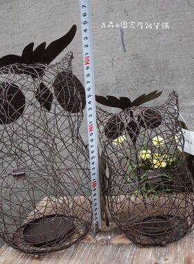 复古动物烛台摆件园艺装饰品