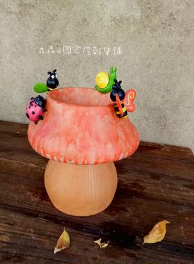 复古做旧蘑菇美式乡村风装饰摆件