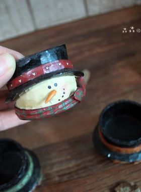 美式乡村风复古做旧烛台家居装饰