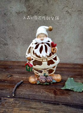 美式风圣诞老人镂空样品家居装饰