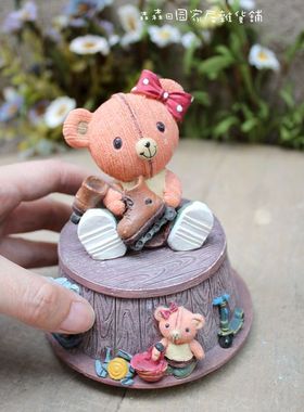 旋转木马音乐盒儿童八音盒女生天空之城生日礼物创意送女朋友女孩