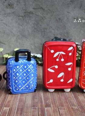 陶瓷彩绘存钱罐儿童房家居装饰