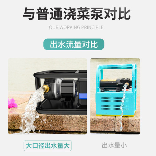 12v充电式抽水泵农村浇菜神器浇水机农用灌溉户外浇地小型抽水机 - 图1