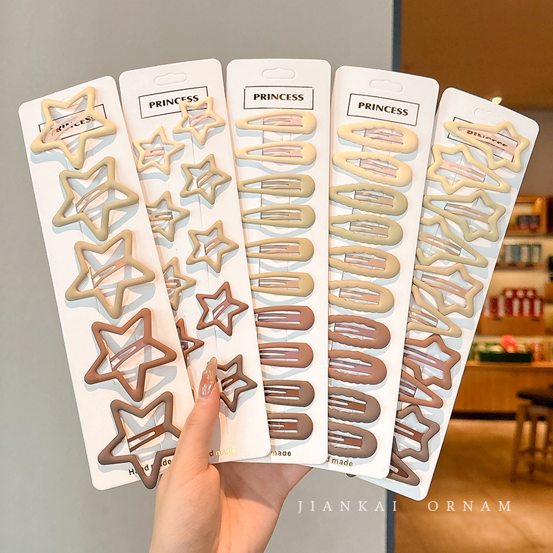 儿童美拉德发夹2025新款女童边夹侧边刘海碎发bb夹小女孩可爱发卡 - 图0