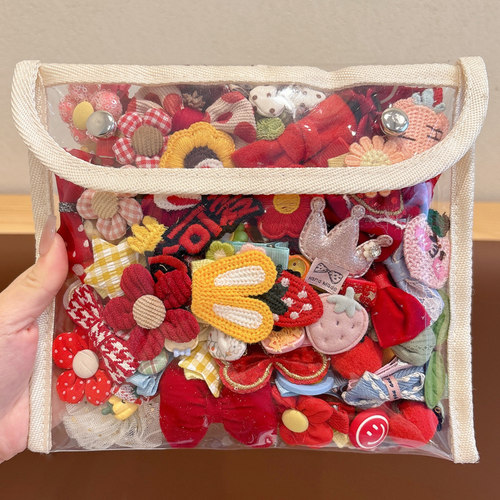 可爱幼儿胎毛发夹发饰宝宝不伤发发卡婴儿发量少汗毛夹子儿童头饰 - 图3