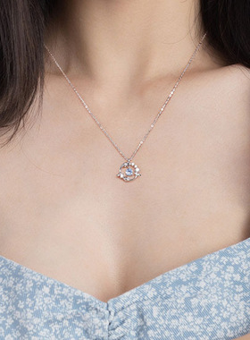 海豚项链女轻奢小众设计感高级锆石吊坠日韩百搭简约气质锁骨颈链