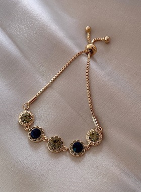 真金电镀轻奢高级感手链网红时尚气质简约镶钻学生闺蜜个性手饰女