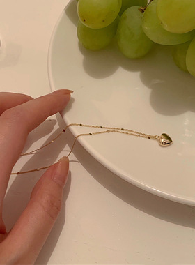 爱心项链女轻奢小众2024年新款锁骨链设计高级感气质百搭颈链配饰