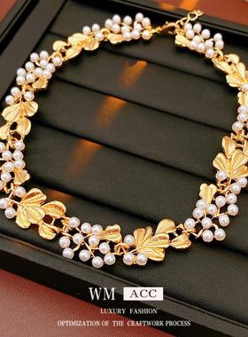 vintage花朵珍珠复古饰品套装