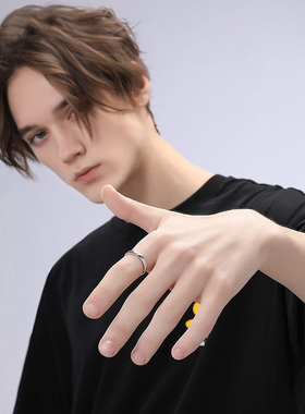 XXOFF情侣戒指日月星辰小闪钻小众设计高级感轻奢可调节男女对戒