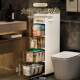 Gap storage cabinet multi-layer drawer installation-free with pulleys