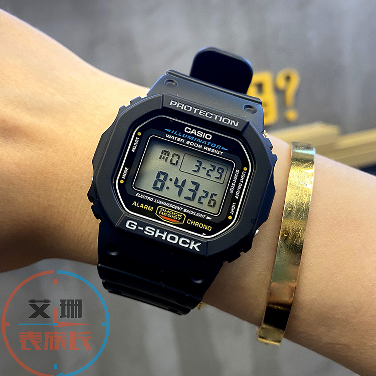 CASIO卡西欧G-SHOCK DW-5600E-1V/BB/SK/GW-B5600AR-1A 5610手表 - 图1