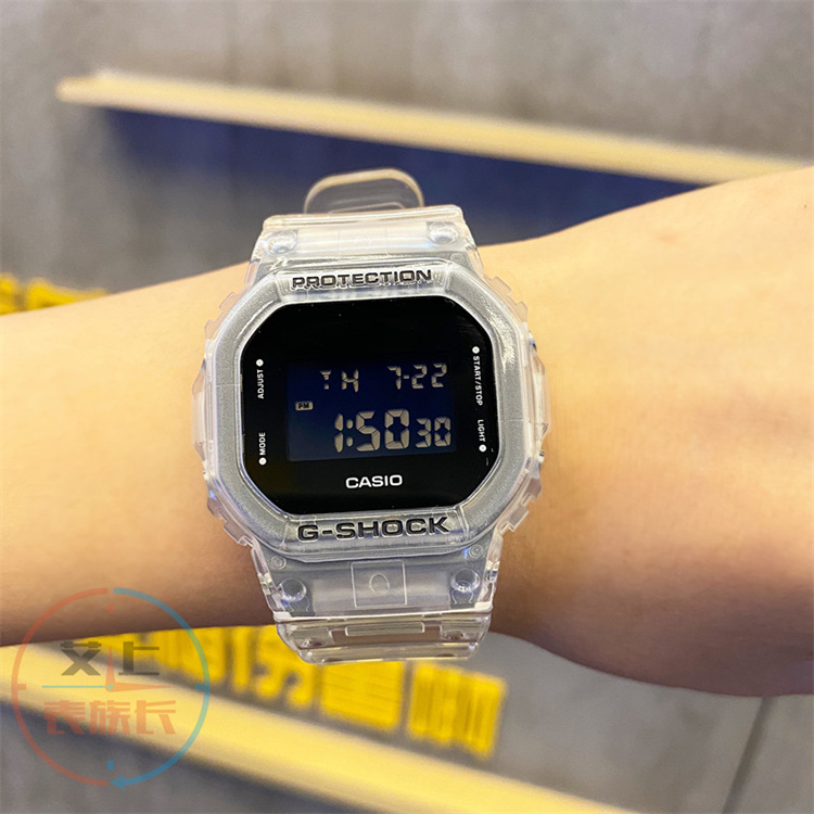 卡西欧G-SHOCK冰韧透明手表DW-5600SKE-7 GA-2100SKE-7A 700SKE - 图0