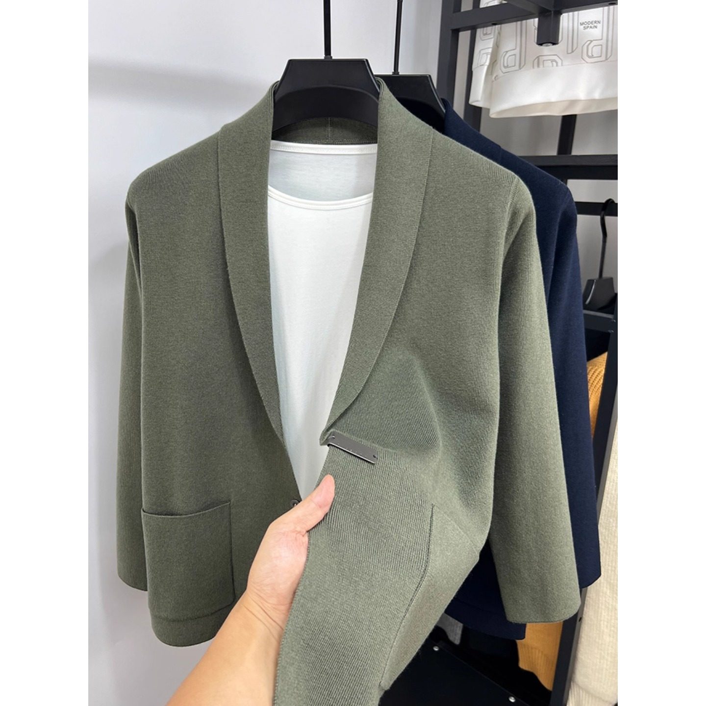 青果领小西装毛衣开衫男针织衫外套修身秋季潮流男装高端休闲西服,淘宝优惠券,粉丝福利购,淘宝优惠卷