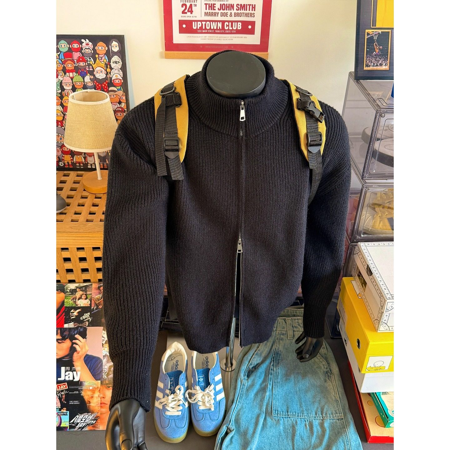 双拉链纯色开衫男针织衫春秋季经典半高领毛衣外套男修身外搭爆款,淘宝优惠券,粉丝福利购,淘宝优惠卷