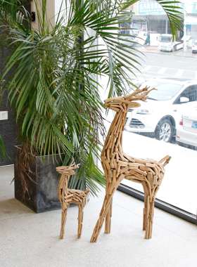 新年装饰家居手工鹿摆件新年装饰