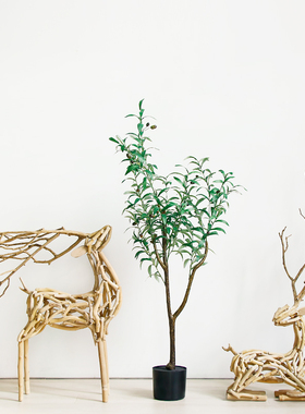 实木鹿落地摆件开业送礼店铺装饰