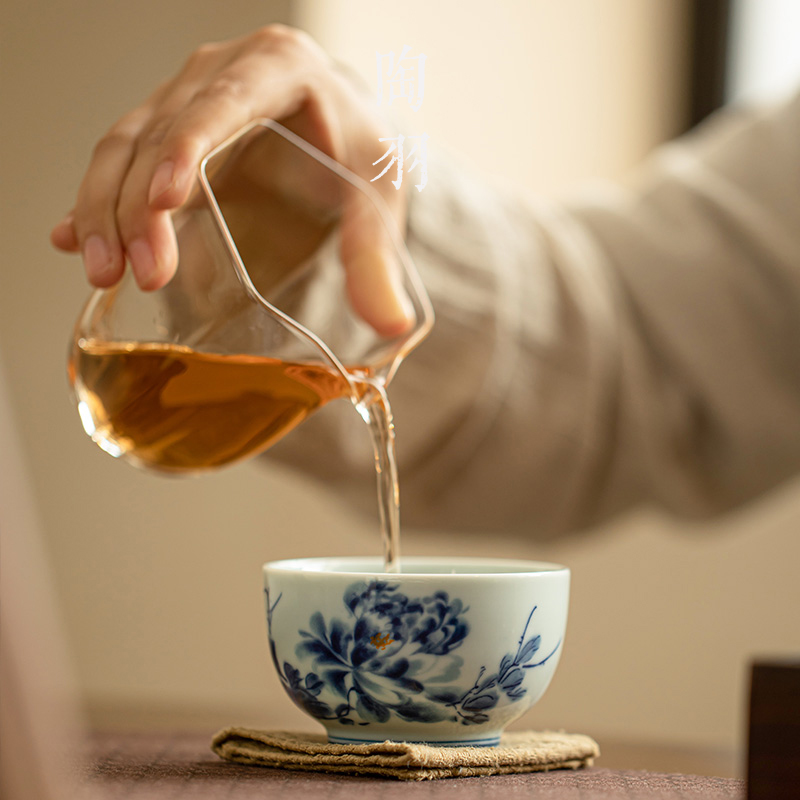 锦上添花茶杯主人杯手工陶瓷个人专用品茗杯单杯家用功夫茶具茶碗 - 图1