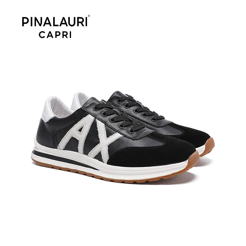 意大利PIALAURI CAPRI德训鞋男真皮休闲鞋白色百搭阿甘鞋运动板鞋,淘宝优惠券,粉丝福利购,淘宝优惠卷