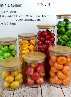 通透玻璃瓶干果五谷杂粮模型装饰