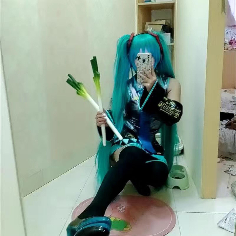 仿真大葱道具COS初音配套茭白甩葱跳舞照相馆拍照精品PU大葱蔬菜