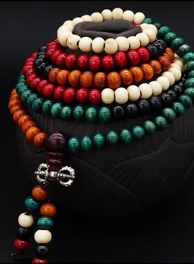 五色檀木檀香木手链手串念珠情侣