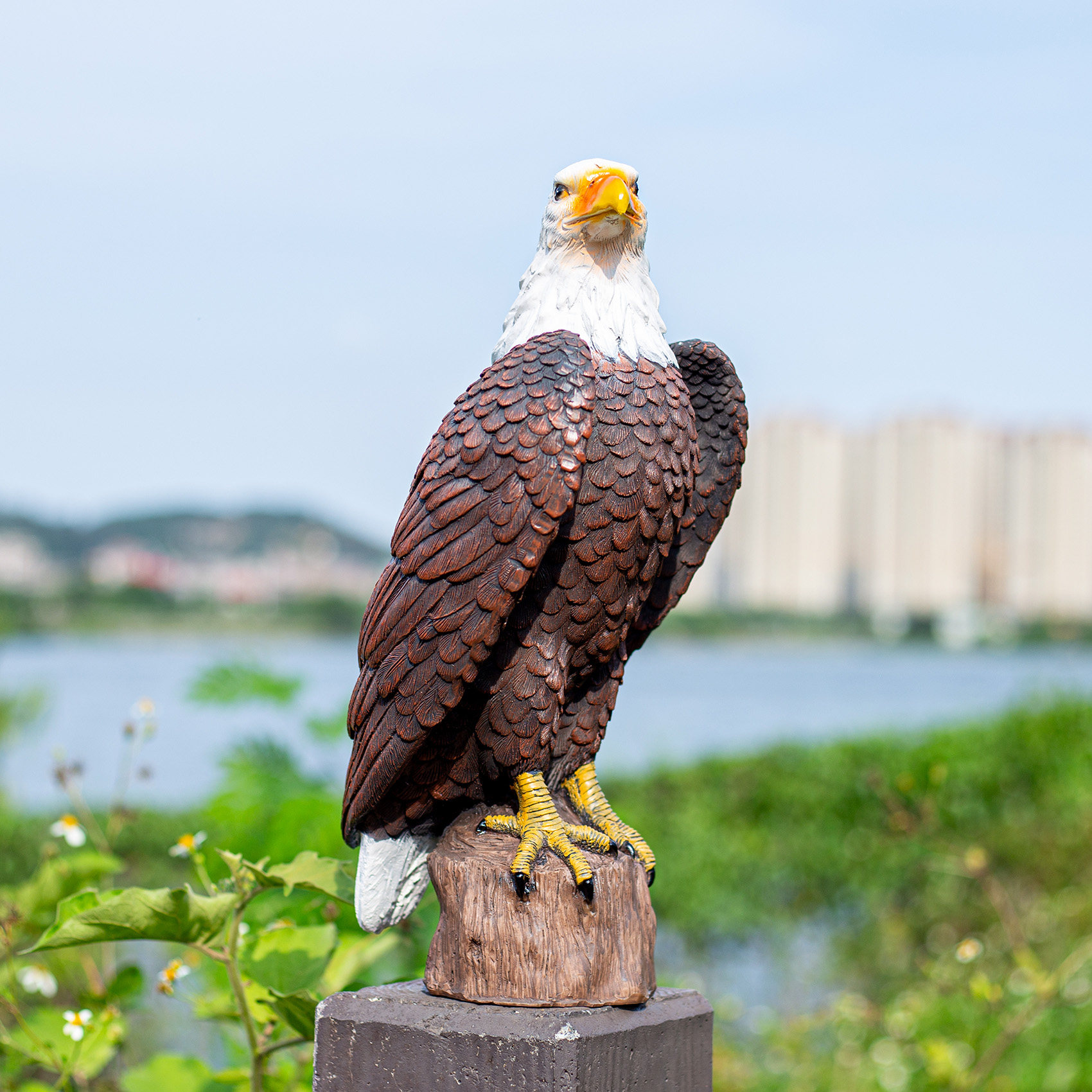 户外花园庭院动物雕塑仿真大号老鹰摆件景观鸟类雕模型树脂工艺品,淘宝优惠券,粉丝福利购,淘宝优惠卷