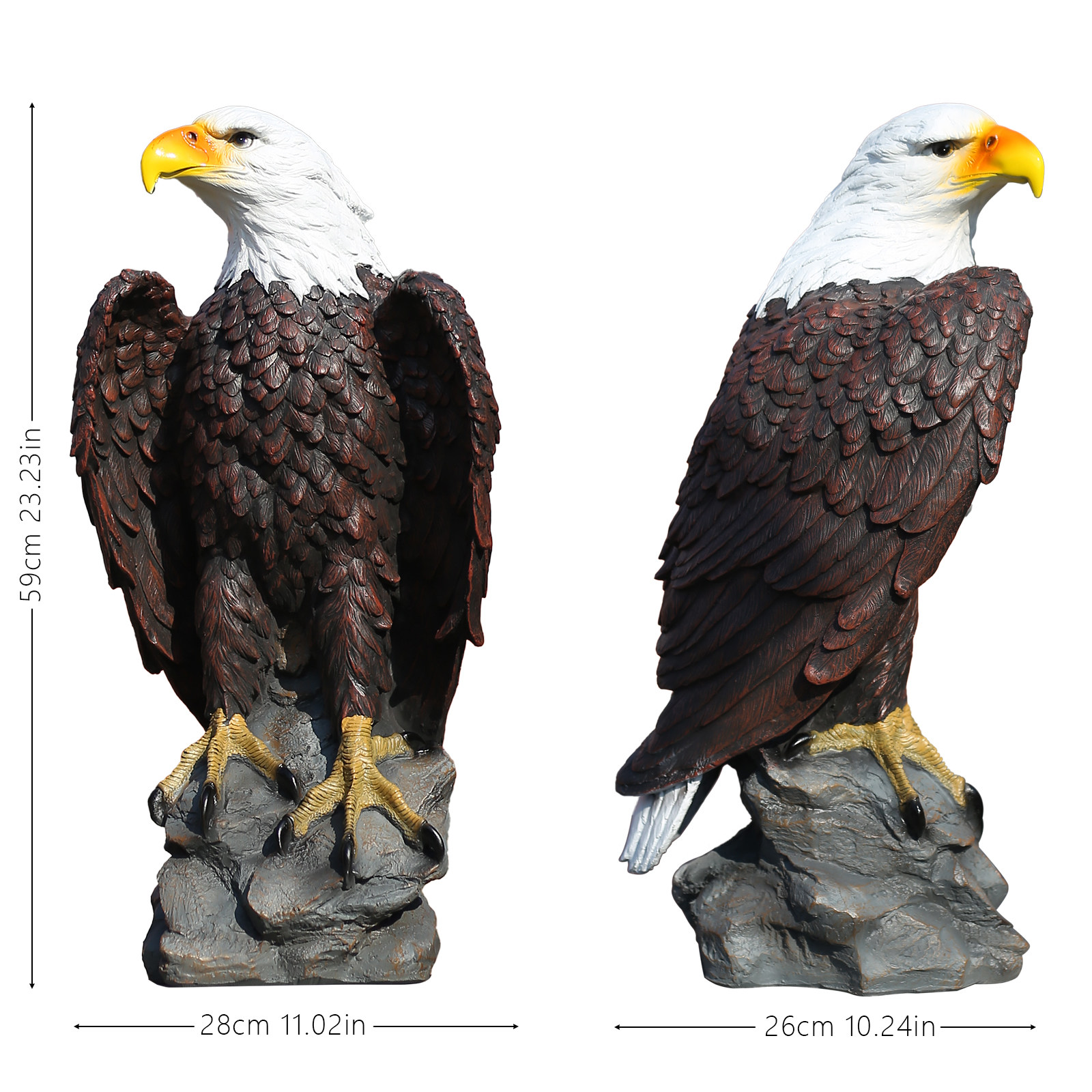 户外花园庭院动物雕塑仿真大号老鹰摆件景观鸟类雕模型树脂工艺品,淘宝优惠券,粉丝福利购,淘宝优惠卷