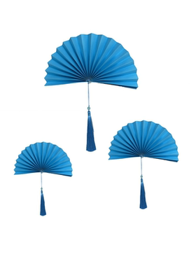 新中式墙面扇花装饰品流苏