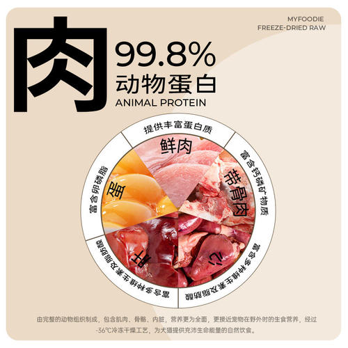 麦富迪冻干生骨肉猫零食营养鸡肉鸭肉牛肉三文鱼猫咪零食罐54g - 图1