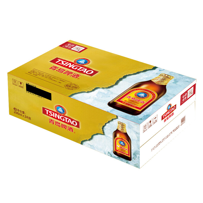 青岛小棕金296ml*24瓶金质啤酒 青岛啤酒博物馆啤酒