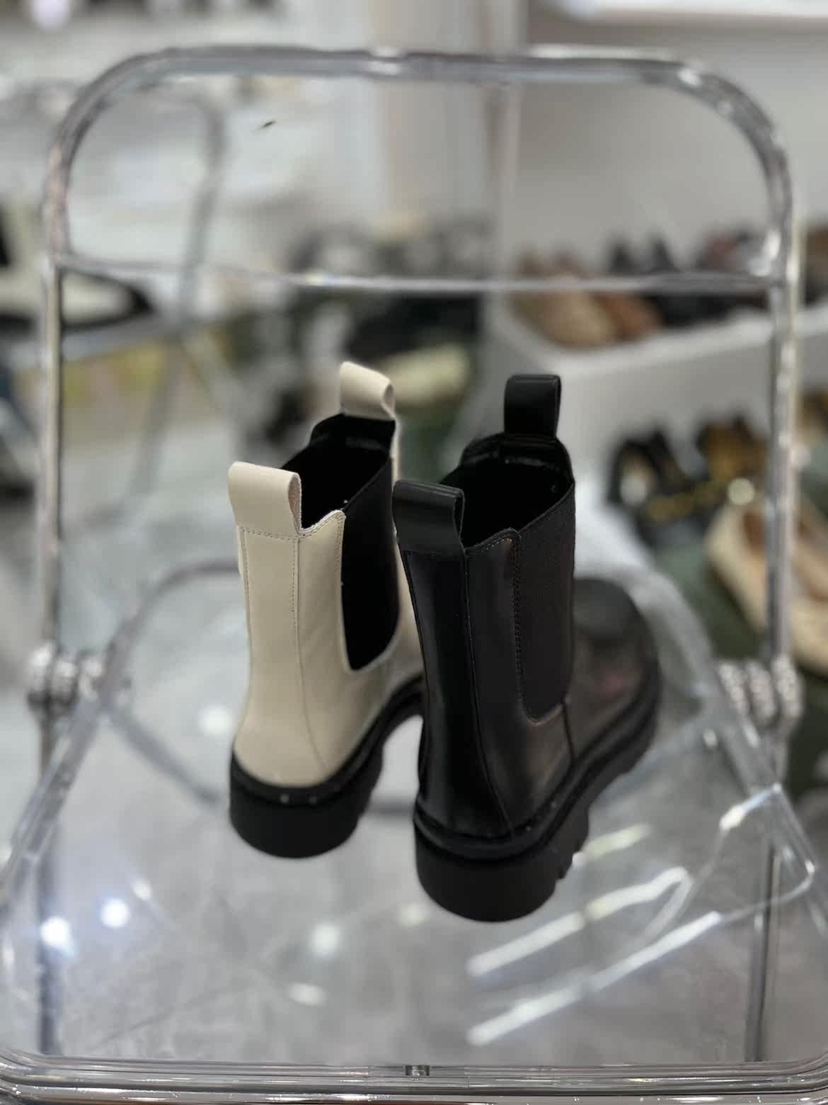 2022秋冬款贝瑟路娜2809休闲烟筒靴厚底马丁靴舒适真皮女鞋