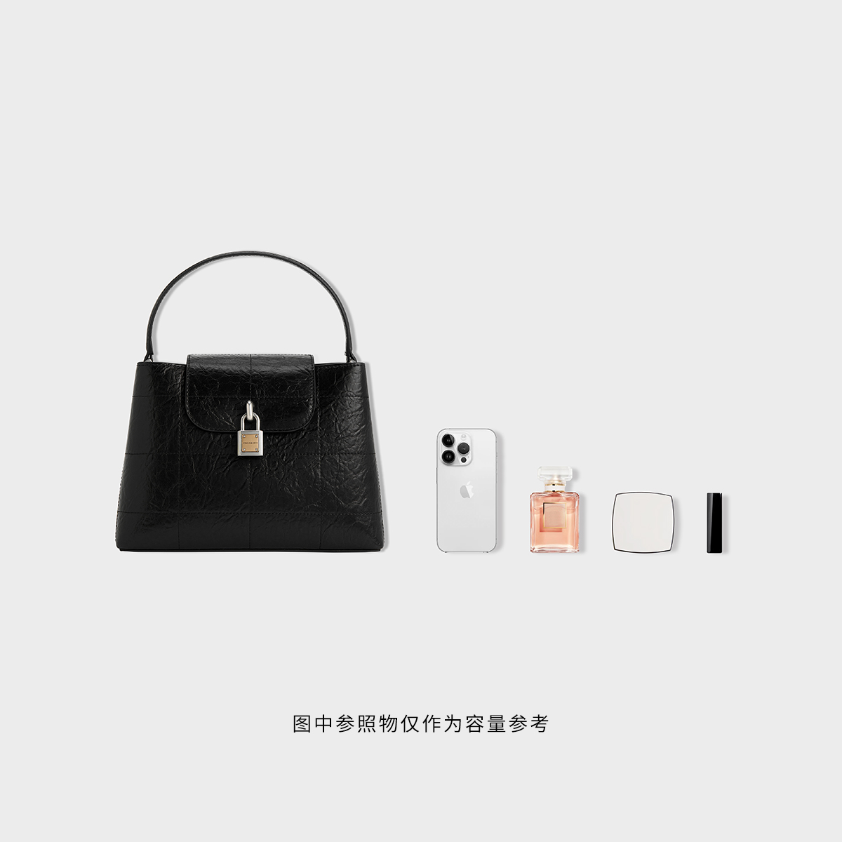 【618开门红】CHARLES&KEITH24新款CK2-50671607绗缝格纹凯莉包女 - 图3