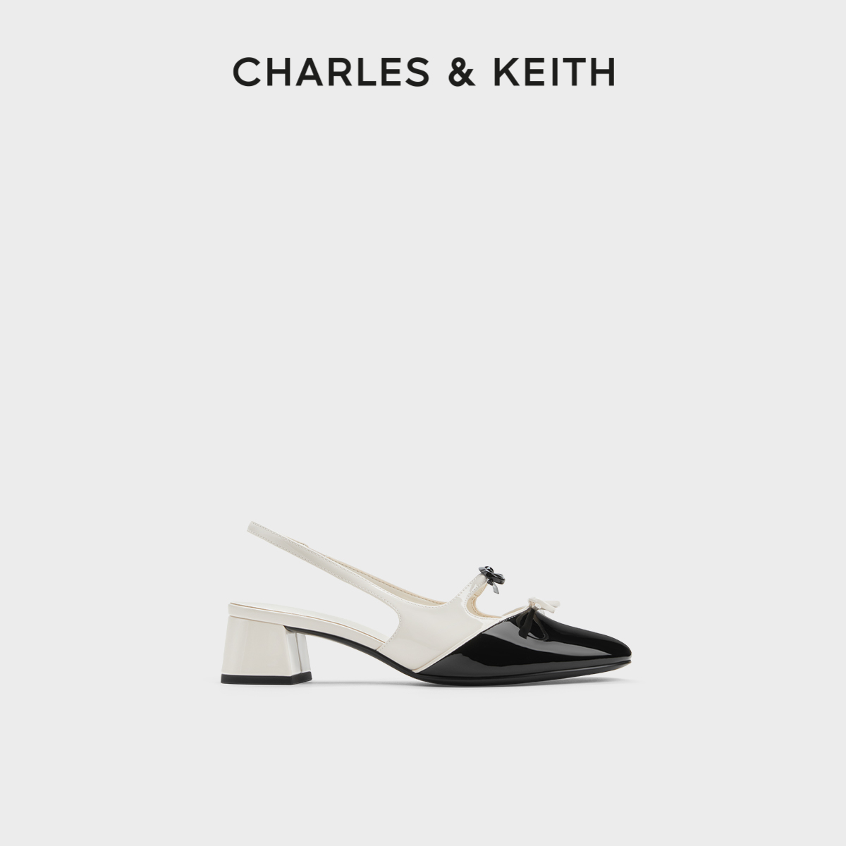 【520礼物】CHARLES&KEITH24新款CK1-61720194法式蝴蝶结低跟凉鞋-图0