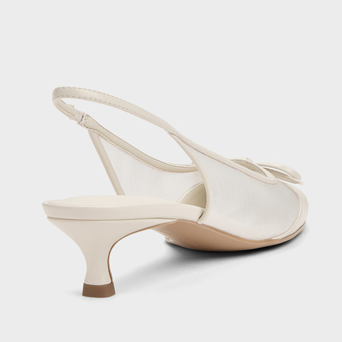 CHARLES&KEITH26春新款CK1-60920418网纱蝴蝶结低跟包头凉鞋单鞋 - 图3