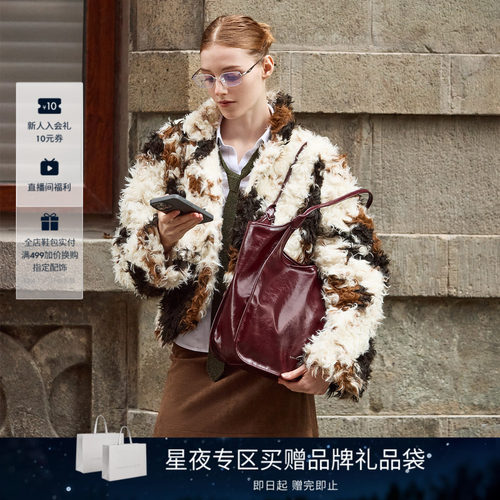 【新年礼物】CHARLES&KEITH女包CK2-30782457柔软褶皱单肩托特包 - 图0