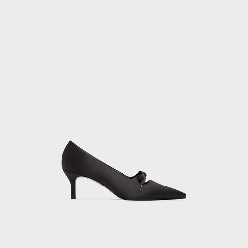 CHARLES&KEITH26春新款CK1-61720252蝴蝶结粗花呢缎面高跟鞋单鞋 - 图0